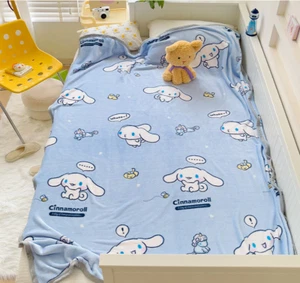 Cinnamoroll Pink Warm Flannel Blanket Soft Throw Plush Rug Girl Bedding Gift - Picture 1 of 3
