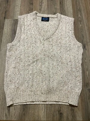 Chaqueta Jantzen, Para Hombre Talla Mediana, Marrón, Cuello en V, Pullover, Sin Mangas Foto 1 de 4