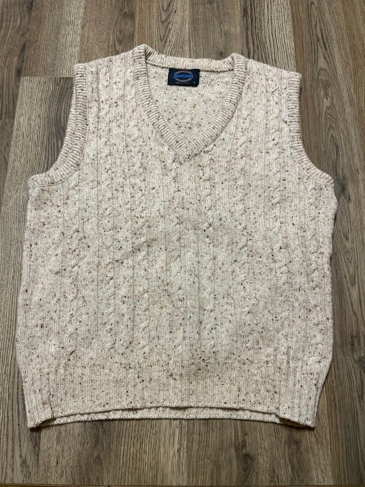 Jantzen Jacket, Men's Size Medium, Brown, V-neck, Pullover, Sleeveless - Image 1 of 4