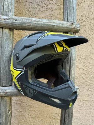 Black Fly Racing Rockstar Motocross Helmet Men’s Size L with Thor Goggles - Image 1 of 4