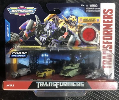 2022 Micro Machines Series 1 #01 Transformers W/Chase + #001 2 pack w/ chase - Image 1 of 4