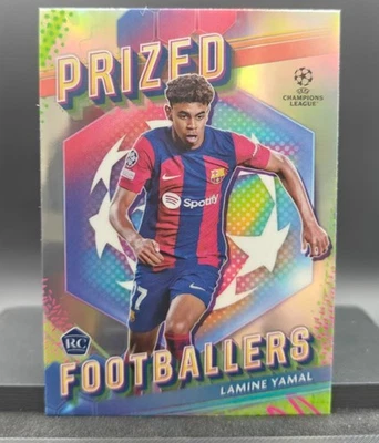 Lamine Yamal 2023-24 Topps Finest UCL Prized Footballers RC #PF-8 - Image 1 of 2
