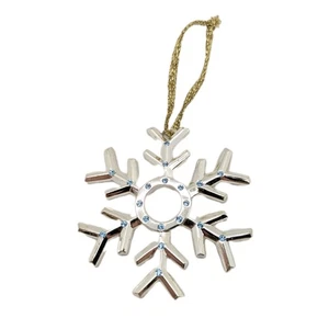 Harvey Lewis Copo de Nieve Adorno de Navidad Cristal Swarovski Azul Casi 3" - Imagen 1 de 6