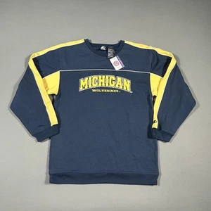 Michigan Wolverines Sweatshirt Youth Large 16/18 Embroidered Vintage Starter New - Picture 1 of 7