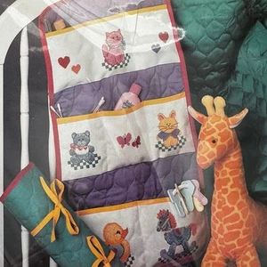 Organizer da viaggio per bambini kit punto croce 14”x26” vintage 1994 gradini bambino - Foto 1 di 3