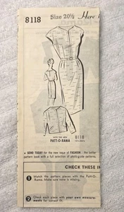 Vestido/vintage para mujer Patt-O-Rama #8118 talla 20,5 - Imagen 1 de 7