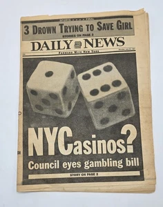 NY Daily News - Pedro Martinez Perfect Game NYC Casino - 1991 - KOMPLETTE ZEITUNG - Bild 1 von 6