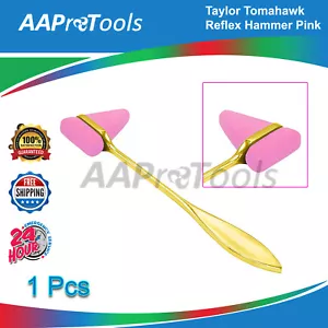 TAYLOR Tomahawk REFLEX Hammer GOLD Plated PINK for NEUROLOGICAL Examination, EMT - Picture 1 of 3