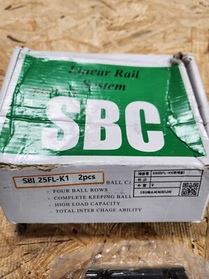 SBC Linear Automation SBI25FLK1 Size 25 Flanged Carriage Bearing Block Std Pre-Load
