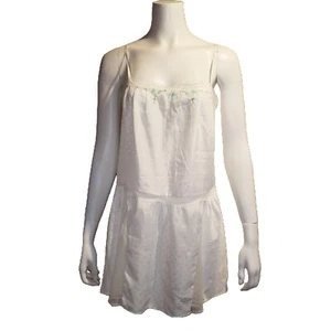 Victoria's Secret Angels Slip Camisole Negligee Negligee Medium weiß Schweizer Punkte - Bild 1 von 5