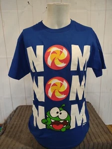 App Store Nom Nom Cut The Rope Feed With Candy Mens Blue Shirt New Tags 2011 - Picture 1 of 10