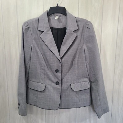 Old Navy Blazer Jacket Gray Size L Gray Old Money Business Boss Lady Career - Image 1 of 4