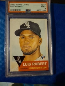 Tarjeta de novato Luis Robert Topps Living 2020 radiocontrol #297 clasificación PSA 9 Chicago White Sox - Imagen 1 de 7