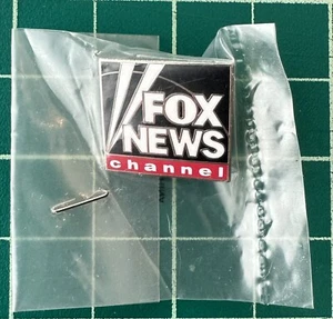 NEW IN PACKAGE Vintage 90s Fox News Channel Enamel Lapel Pin FREE SHIPPING Trump - Picture 1 of 6