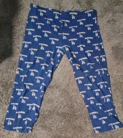 Los Angeles Dodgers Pajama Pants. Used, Repairable Hole Cover