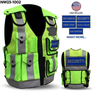 HI VIZ SECURITY VEST TACTICAL VEST DOG HANDLER VEST HI VISIBILITY SECURITY VEST - Picture 1 of 1