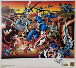 CAPITÁN AMÉRICA 50 SDCC PP 1/5 JACK FIRMADO KIRBY JOE SIMON STAN LEE COMENTARIO DE AUTENTICIDAD - Imagen 1 de 16