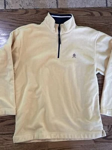 Pullover Tommy Hilfiger 1/4 Cremallera Polar Amarillo Negro/Blanco Cuello Manga Larga XL - Imagen 1 de 9