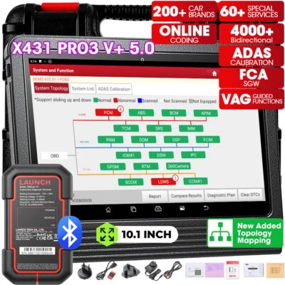 LAUNCH X431 V+ Pro 5.0 Valise Diagnostic Codage ECU 60+ Service Tous Système FR - Image 1 of 4