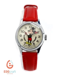 Vintage Mickey Mouse Watch Ladies Bradley Disney 1972 Swiss-Made - Picture 1 of 6