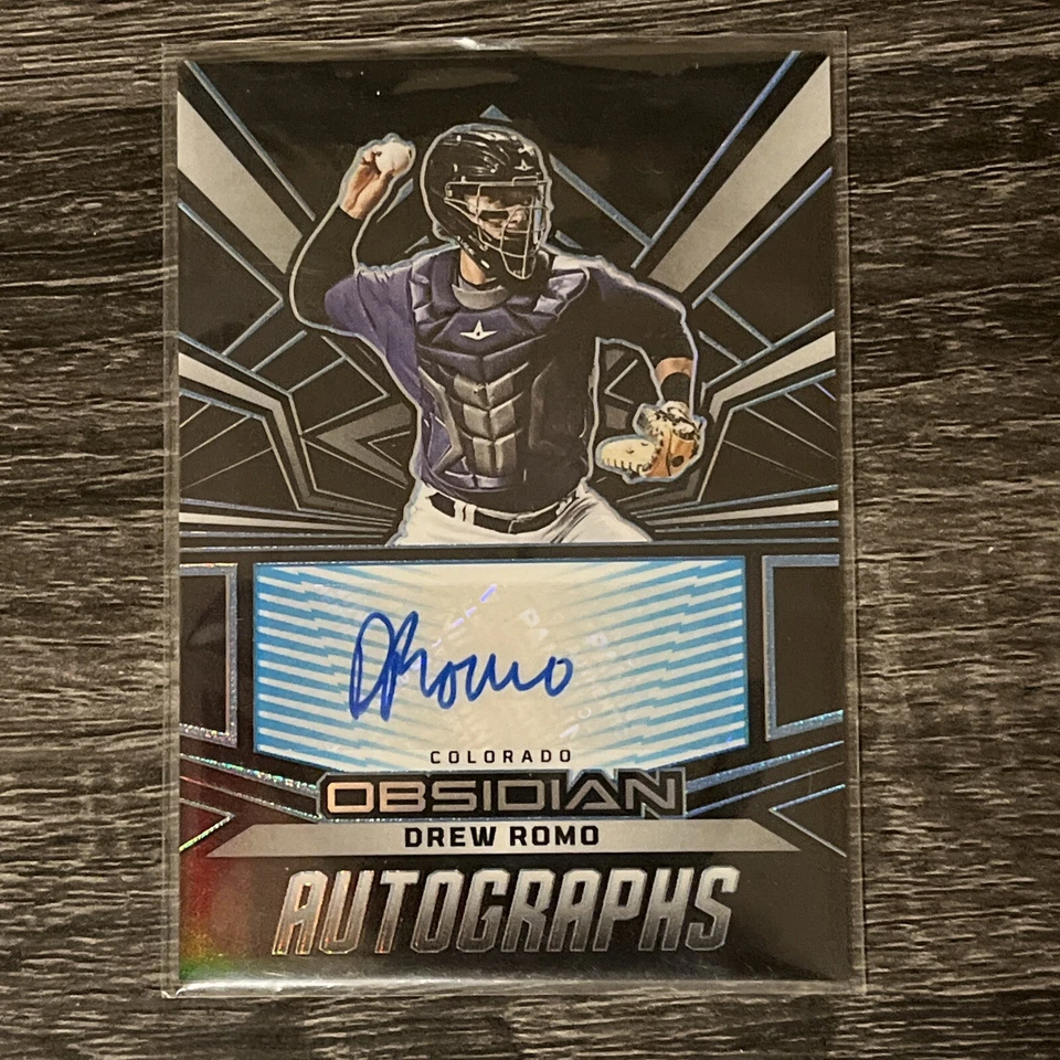 2023 Panini Auto Electric Etch Carolina Blue #OA-DR Drew Romo  49/49 Bookend  - Image 1 of 4