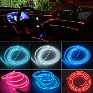 Car Interior Light Atmosphere Ambient Light Tube LED Strip Flexible Neon Lamp - Picture 1 of 19