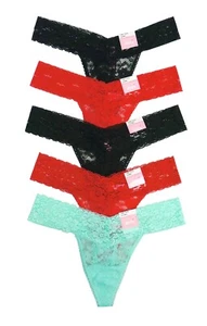 Jenni by Jennifer Moore Assorted 5-Pack Lace Thong Panties Women's One-Size - Picture 1 of 3