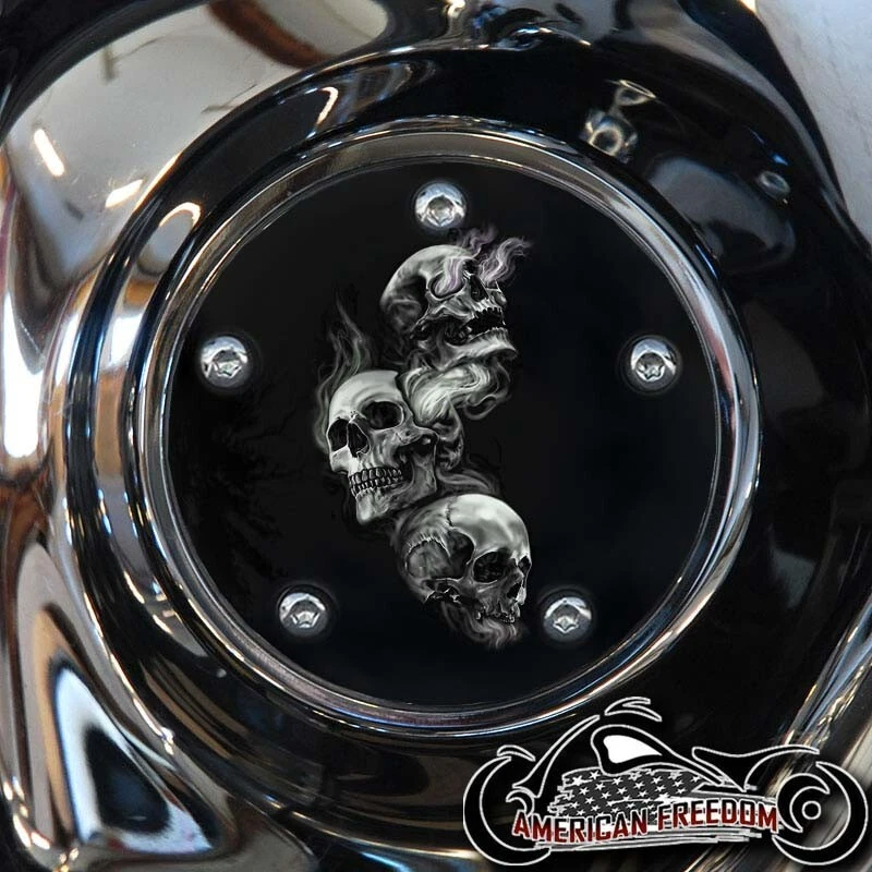 CUBIERTA DE DISTRIBUCIÓN HARLEY DAVIDSON BIG TWIN CAM, MILWAUKEE 8, SPORTSTER - Calavera ahumada Foto 1 de 1