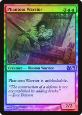 Phantom Warrior FOIL Magic 2010 / M10 NM Blue Uncommon MAGIC MTG CARD ABUGames