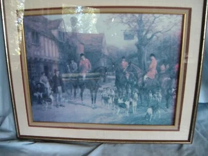 Vintage "The Meet, Ye Olde Wayside Inn" Print by Heywood Hardy - Picture 1 of 8