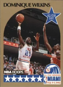 Tarjeta de baloncesto #12 HAWKS DOMINIQUE WILKINS 1990-91 NBA HOOPS ALL-STAR EAST - Imagen 1 de 2