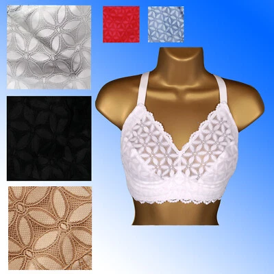 Sujetador Mark Spencer Secret Support™ Bralette de encaje sin relleno copa completa M&S F-H £22 Foto 1 de 3