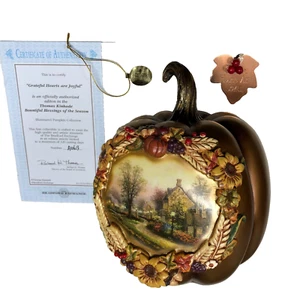 The Bradford Exchange Thomas Kinkade Calabaza Abundantes Bendiciones con Certificado de Autenticidad - Imagen 1 de 16