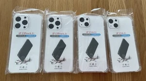 iPhone 13 Pro Case, Clear Plastic x 4 - NEW - Picture 1 of 2