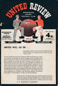 MANCHESTER UNITED v Sheffield Wednesday (FA Cup) 1958 - MARKE INTAKT! - Bild 1 von 1