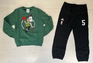 10327 ADIDAS BASKETBALL USA BOSTON CELTIC SUIT 5 SWEATSHIRT TRACKSUIT L36104 - Picture 1 of 5