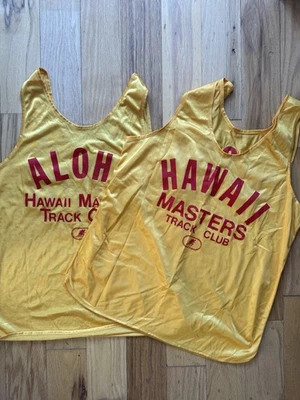 Tanque de malla vintage Hawaii Masters Track Club - Aloha / diseño de doble cara Foto 1 de 4