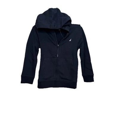 Nautica Boys' Fleece Full Zip Hoodie | Navy Blue | Size 6 | NWT - Image 1 of 4