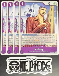 4x One Piece OP04-059 UC Iceburg - English - Regular - Play Set - TCG - NM/M - Picture 1 of 1
