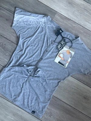 CAMISETA TOP MUJER DIESEL GRIS "TICRUSH" S/S - PEQUEÑA - NUEVA Y ETIQUETAS Foto 1 de 4