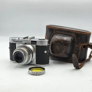 Fotocamera Voigtlander Vito B 35mm Color-Skopar 50mm obiettivo 3,5 - ricambi o riparazione - Foto 1 di 12