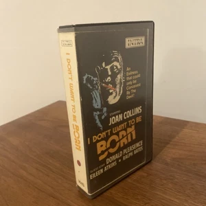 I Don’t Want To Be Born VHS Intra Video Full Flaps Textured Tape Rare B-Movie - Picture 1 of 5