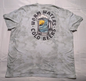 Camiseta Hawaii Old Navy Warm Waters Cold Beers Ice Tie-Dye XXL Azul y Gris 2XL - Imagen 1 de 7