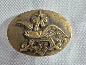 Budweiser Anheuser Busch Beer Golden Eagle Belt Buckle heavy brass - Picture 1 of 3
