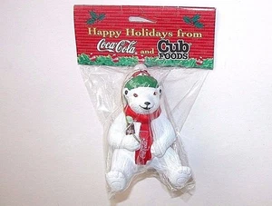 Christmas Ornament Holiday Coca Cola Bear Happy Holidays Coke - Picture 1 of 2