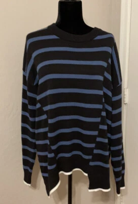 Vera Wang Sweater.  Drop Shoulder. Uneven Hem. XXL. 24” P2P 28” Length Orig $58 - Image 1 of 4