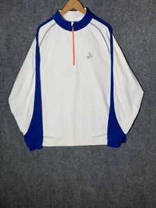 FootJoy Pullover Sudadera Blanco Azul Para Hombre Talla XL Golf 1/4 Cremallera Manga Larga - Imagen 1 de 15