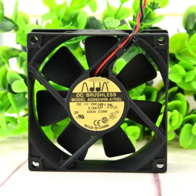 ADDA 24V 0.16A 8025 AD0824HB-A70GL 8CM Dual Ball Elevator Inverter Fan - Image 1 of 4