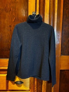 Lauren Ralph Lauren Gray Merino/Cashmere/Angora Blend Turtleneck Sweater Medium - Picture 1 of 6