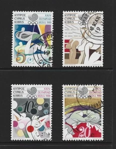 CYPRUS 1988 SEOUL KOREA OLYMPICS Shooting Judo Sailing Runners NICE FINE USED - Picture 1 of 1